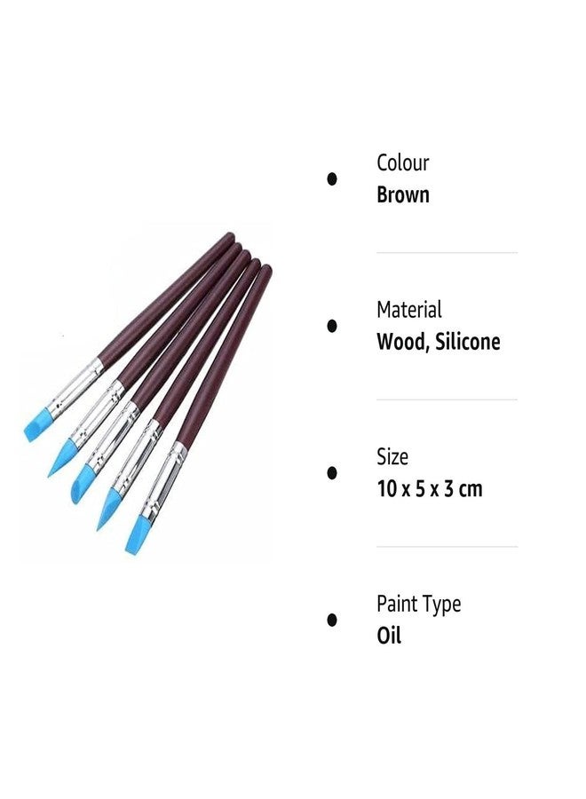 Perfect Pricee Silicone, Rubber Nib Paint Brush Pens 3mm Tip Clay Sculpting Tools for Shaping Modeling Smoothing Pottery Decorating Pastel Blending Masking, Art Supplies, Professional Stroke Brushes - Image 2